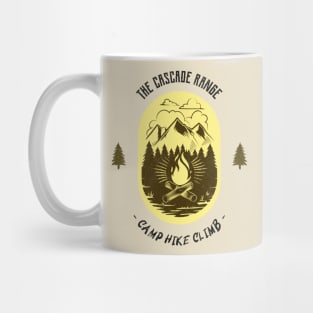 The Cascade Range Camp Hike Climb - Yellow Mug